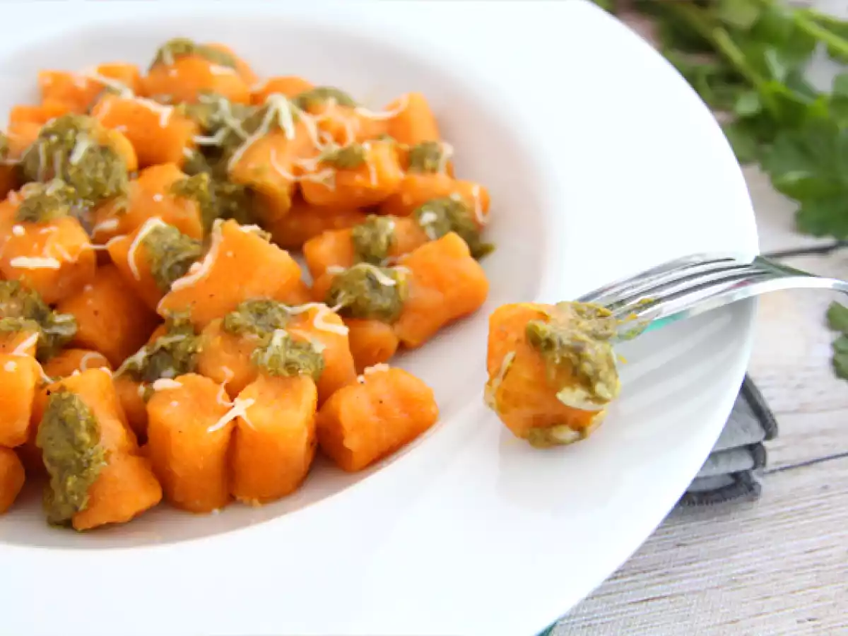 Nhoque de Batata Doce (gnocchi fácil)