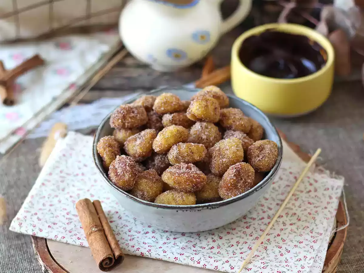 Nhoque doce com sabor de churros feito na Air Fryer - foto 2