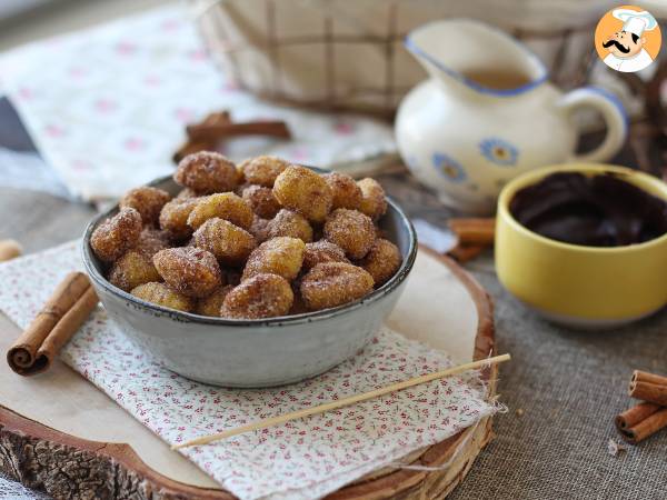 Nhoque doce com sabor de churros feito na Air Fryer