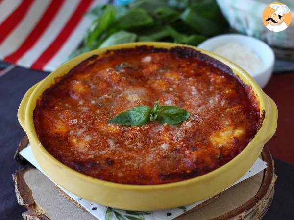 Nhoque gratinado de tomate e mussarela, o famoso nhoque Alla sorrentina feito no forno! - foto 4