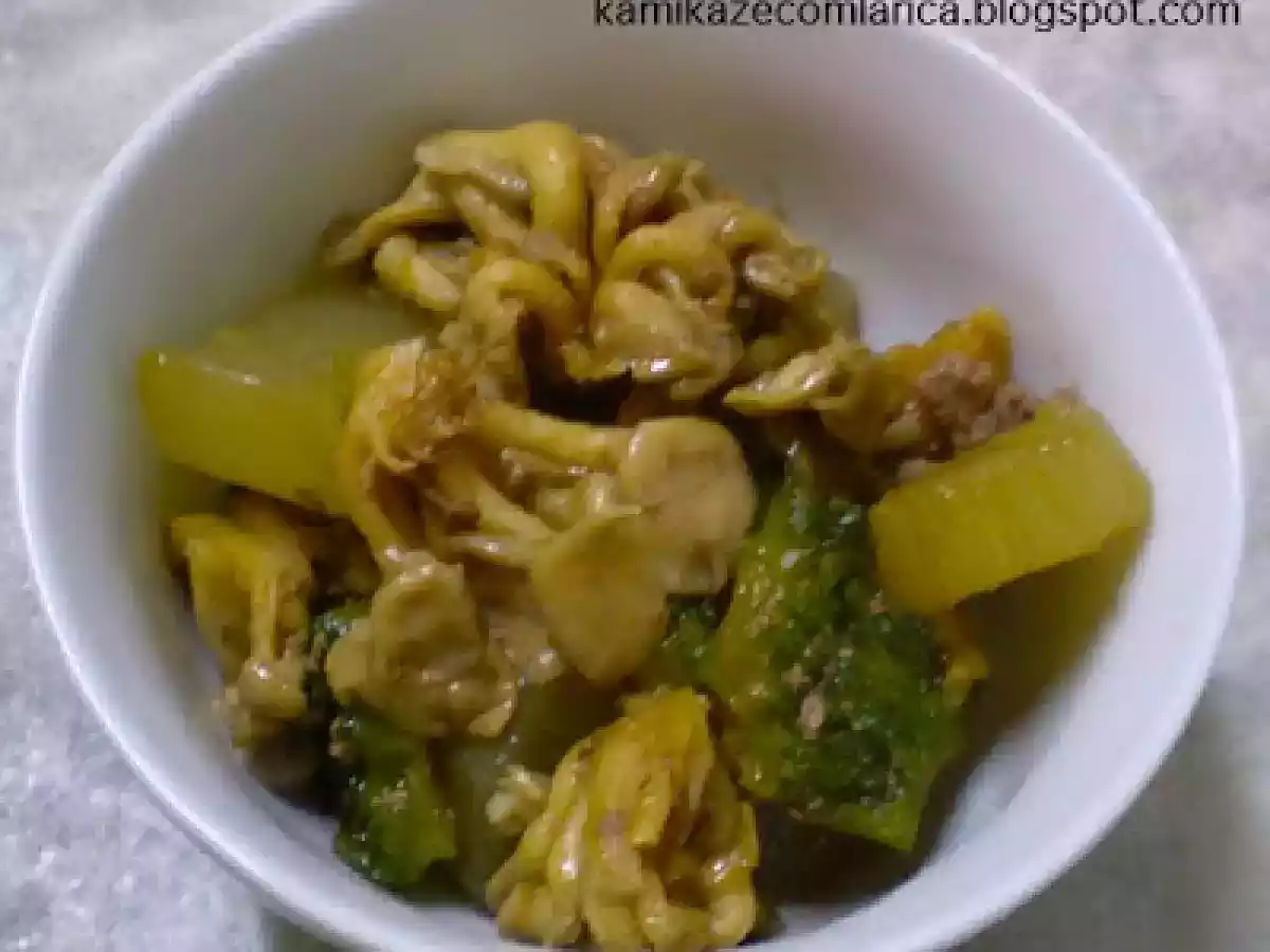 Nimono de nigagori, yakon e shimeji