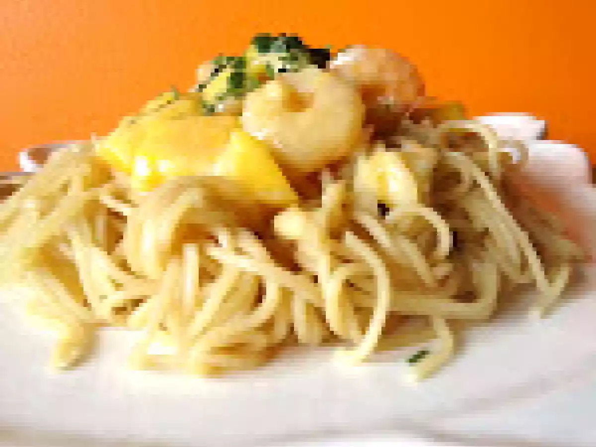 Noodles com Gambas e Manga ao Leite de Côco - foto 4