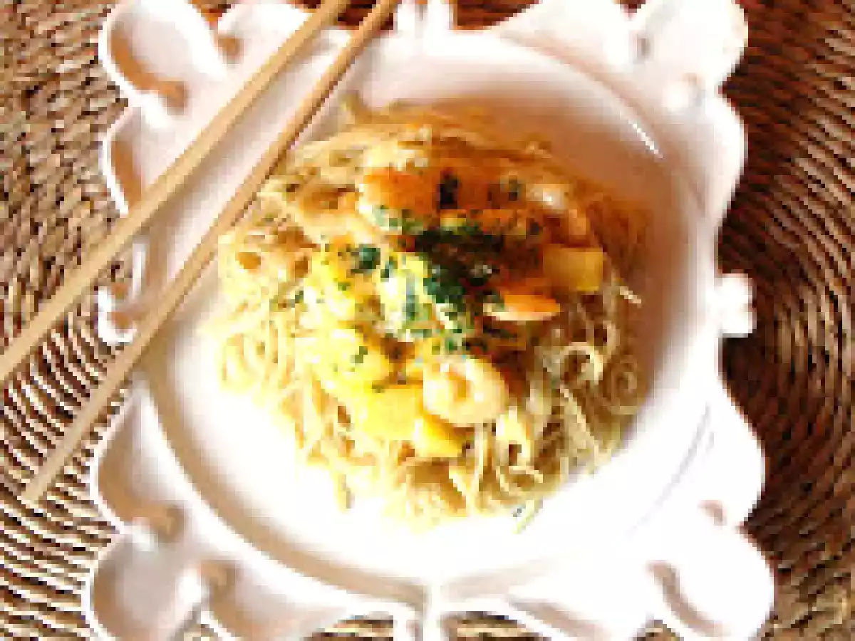 Noodles com Gambas e Manga ao Leite de Côco - foto 5