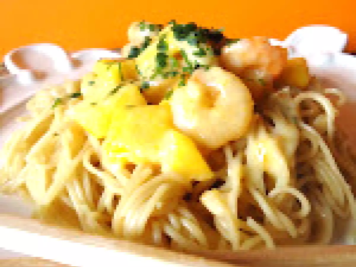 Noodles com Gambas e Manga ao Leite de Côco - foto 6