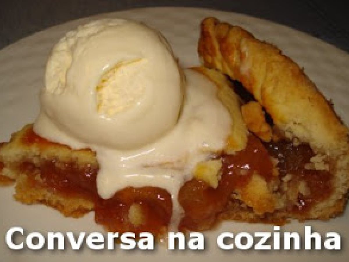 Old fashioned apple pie - Torta de Maça Americana