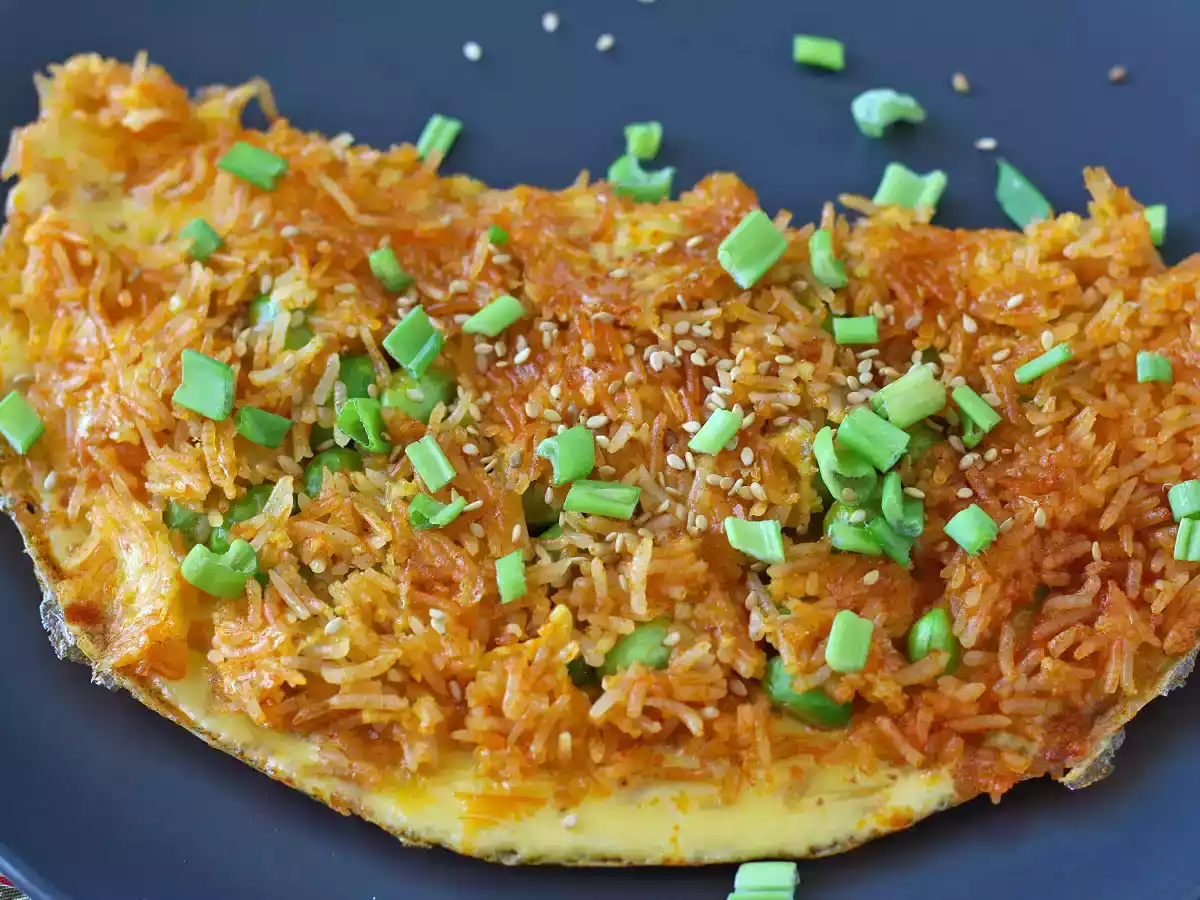 Omelete com arroz crocante: leve, nutritivo e surpreendente - foto 5