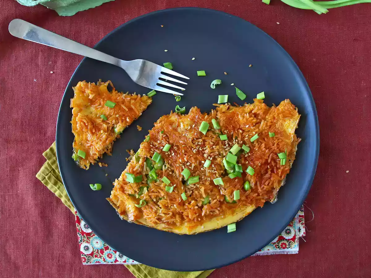 Omelete com arroz crocante: leve, nutritivo e surpreendente - foto 6
