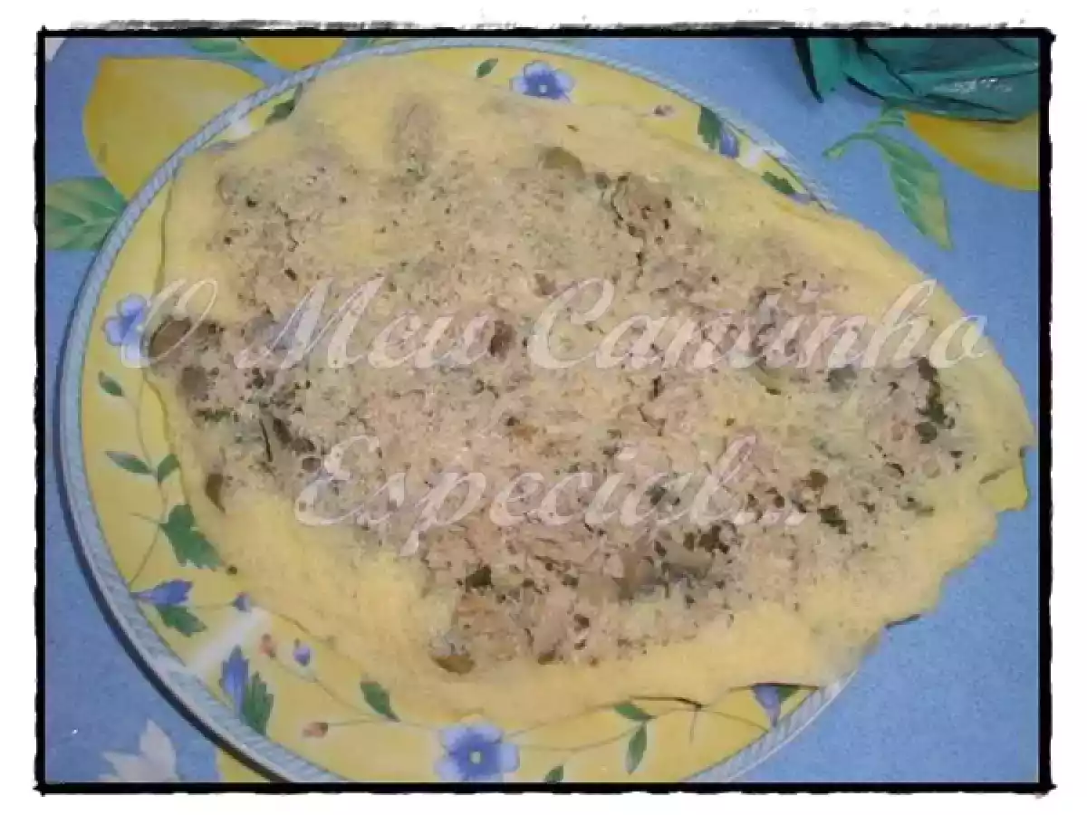 Omelete de Atum e Cogumelos ao Vapor
