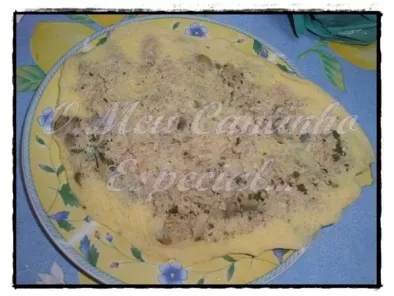 Omelete de Atum e Cogumelos ao Vapor