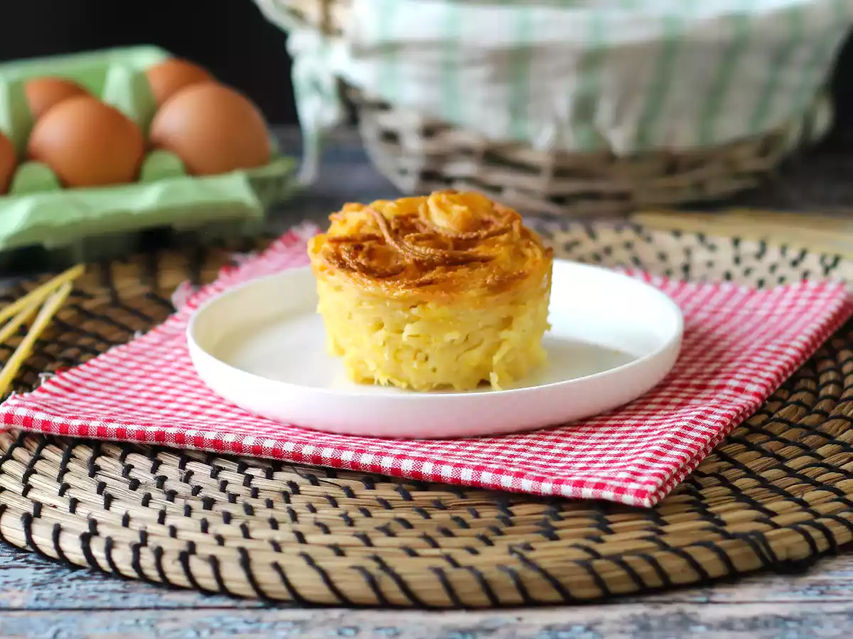 Omelete de espaguete na Air Fryer