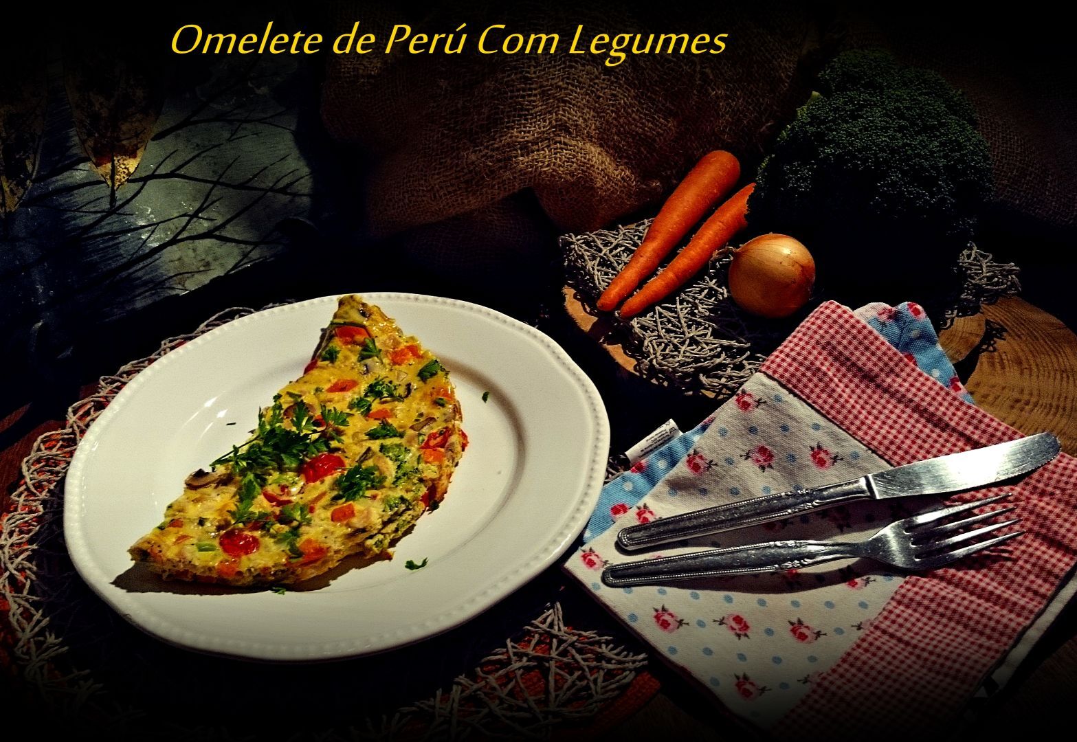 Omelete de perú e legumes - Receita Petitchef