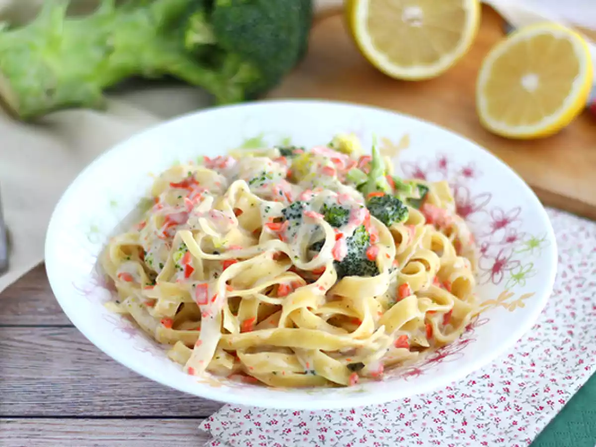 One pot pasta - Salmão e Brócolis