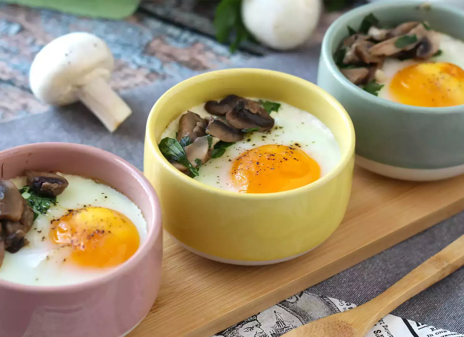 Ovos cremosos no forno com cogumelos: a receita rápida e ultraconfortável!