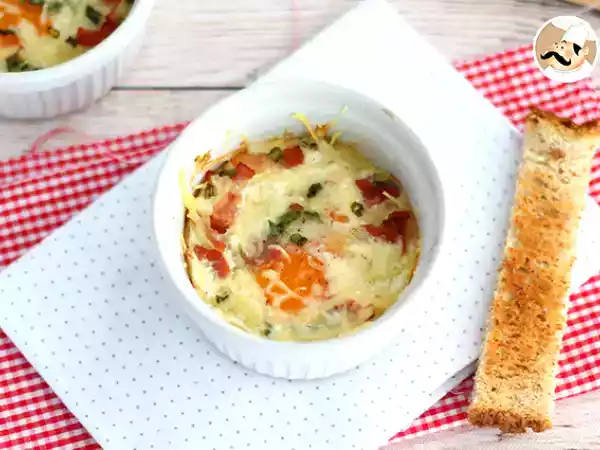 Receita Ovos gratinados com bacon