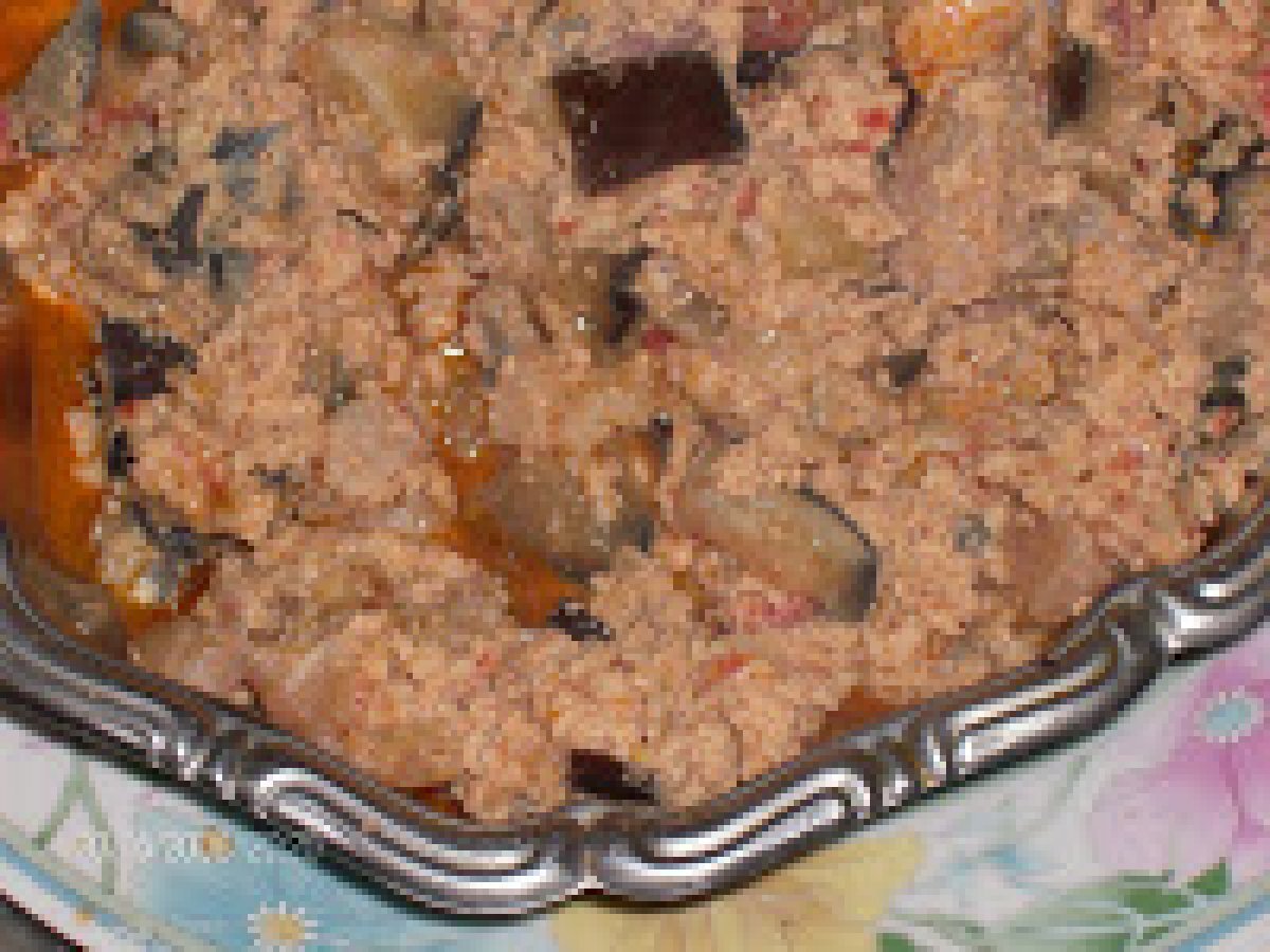 Ovos mexidos com beringela