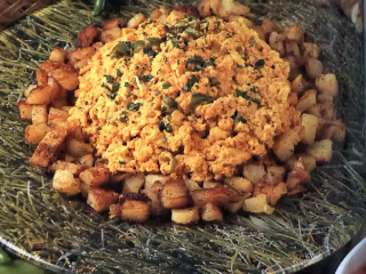 Ovos Mexidos com Gengibre e Batatas
