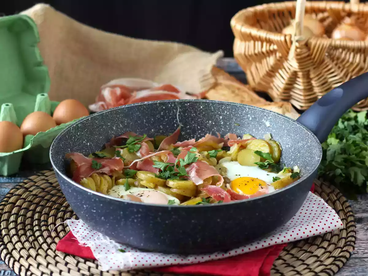 Ovos rotos (huevos rotos) sem fritura e mais saudável - foto 5