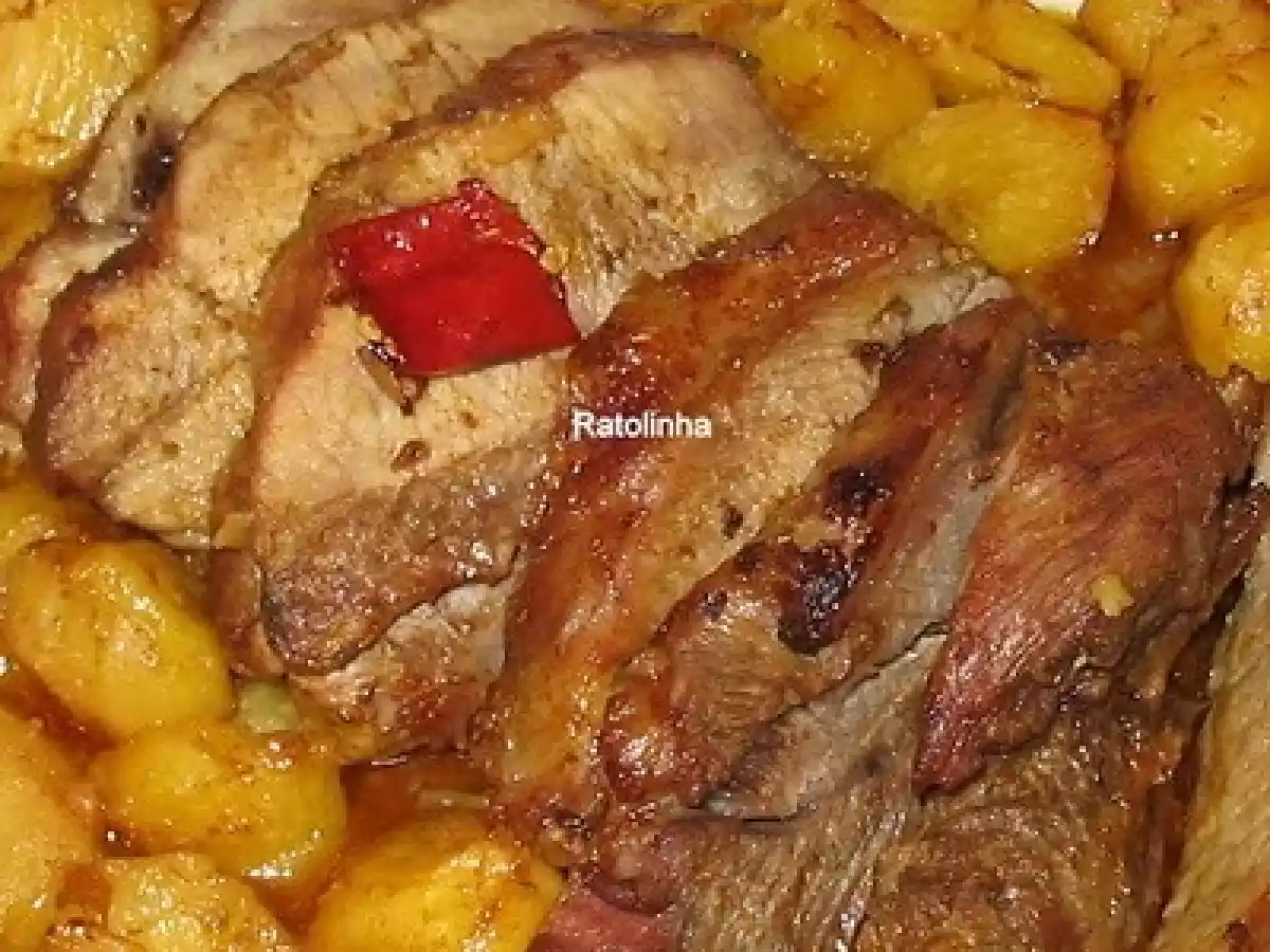 Pá de Porco Assada com Mostarda