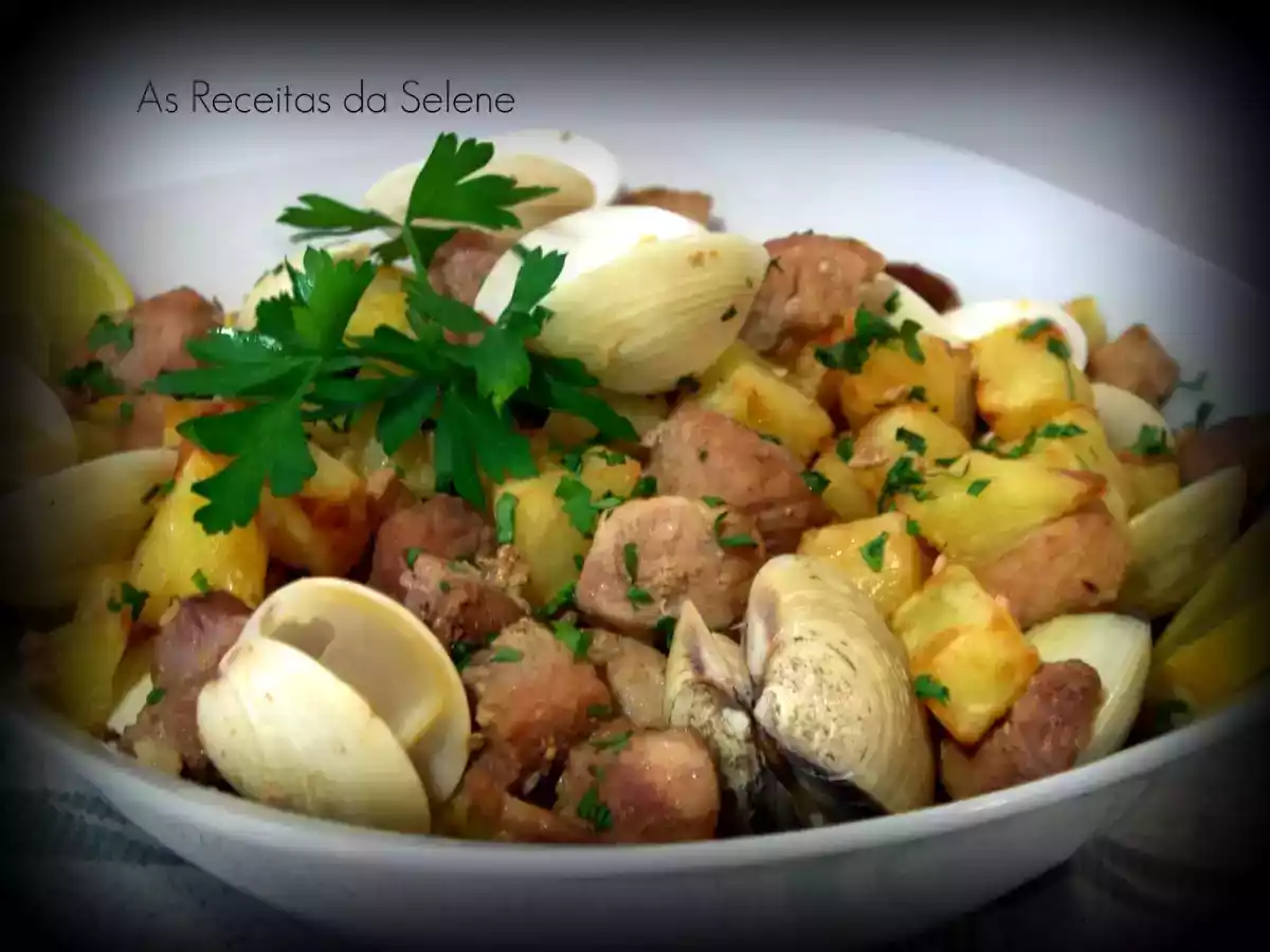 Pá de Porco com Ameijoas na Actifry