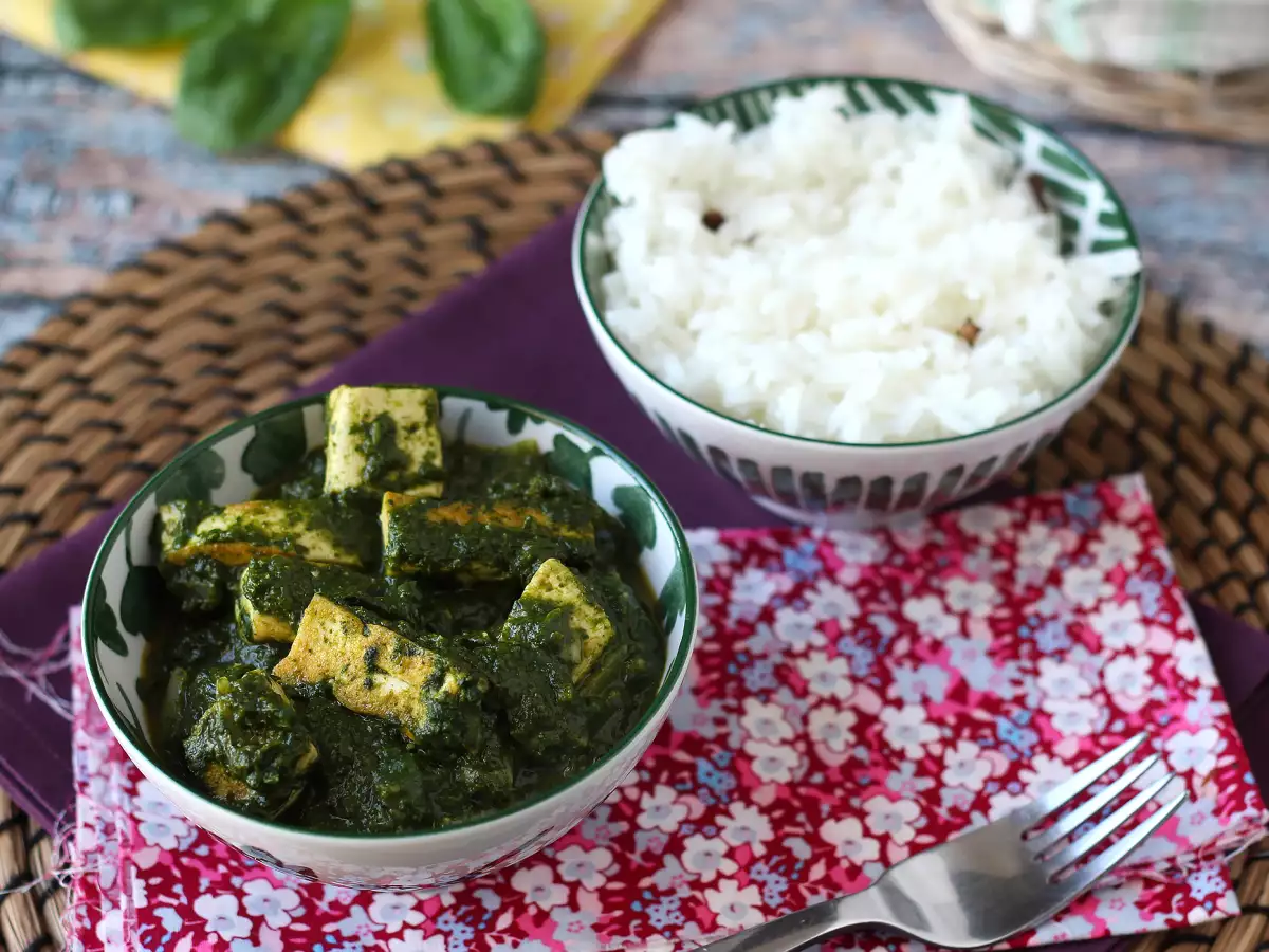 Palak tofu: caril indiano com espinafre e tofu - foto 2