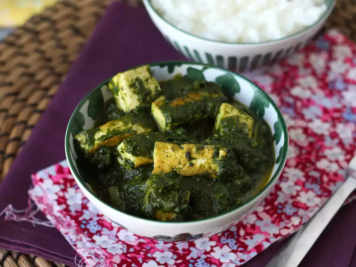 Palak tofu: caril indiano com espinafre e tofu - foto 3