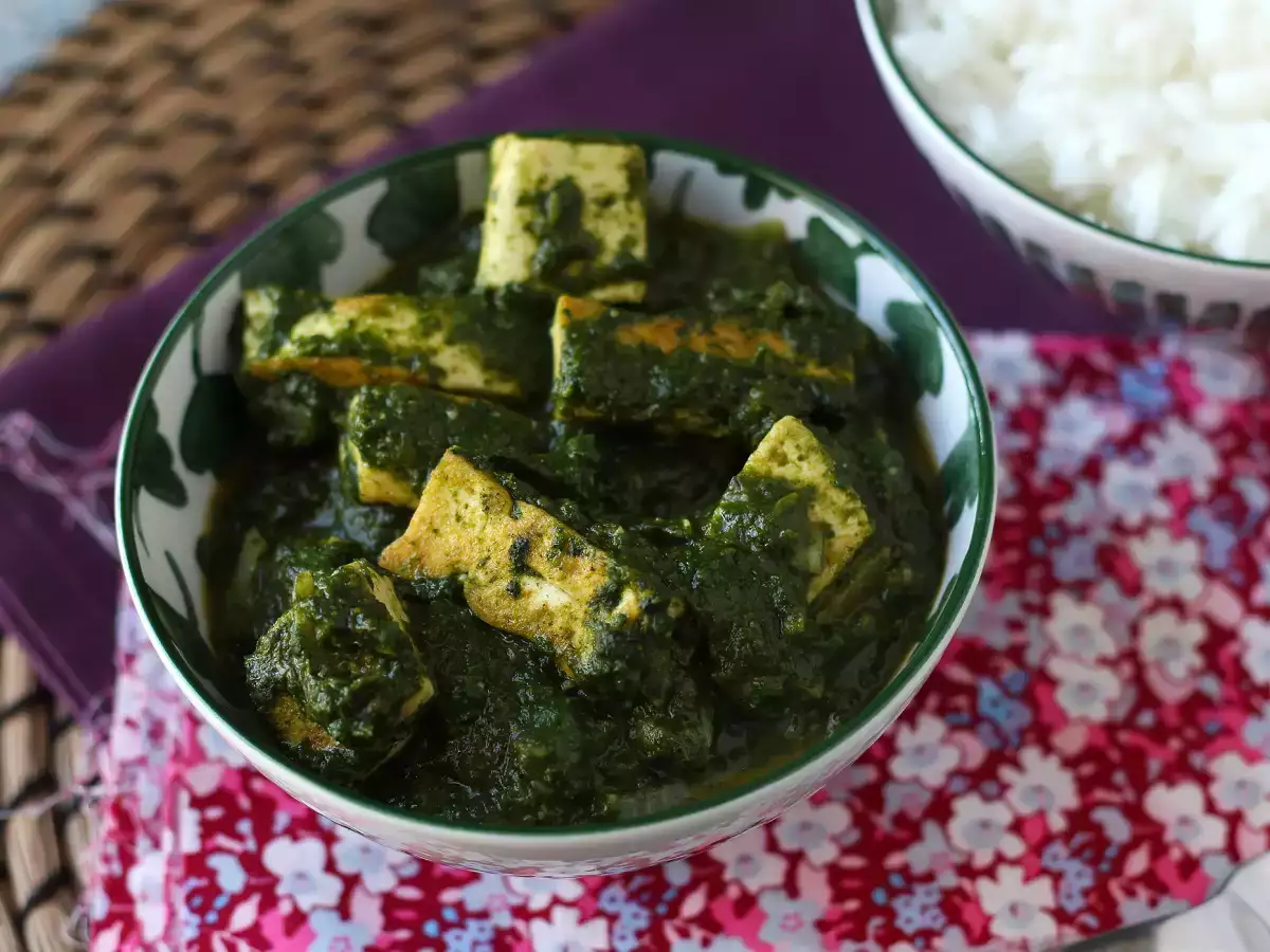 Palak tofu: caril indiano com espinafre e tofu - foto 4