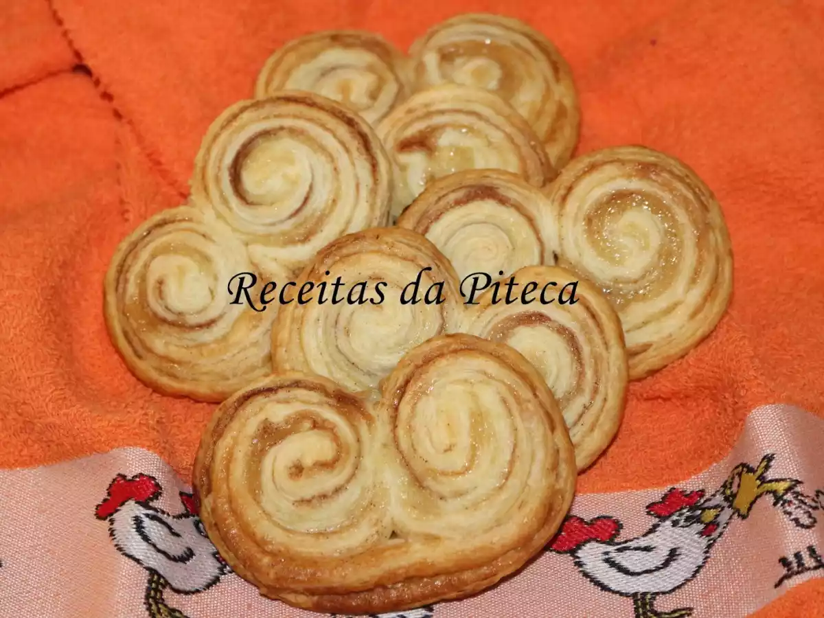 Palmiers de canela caseiros