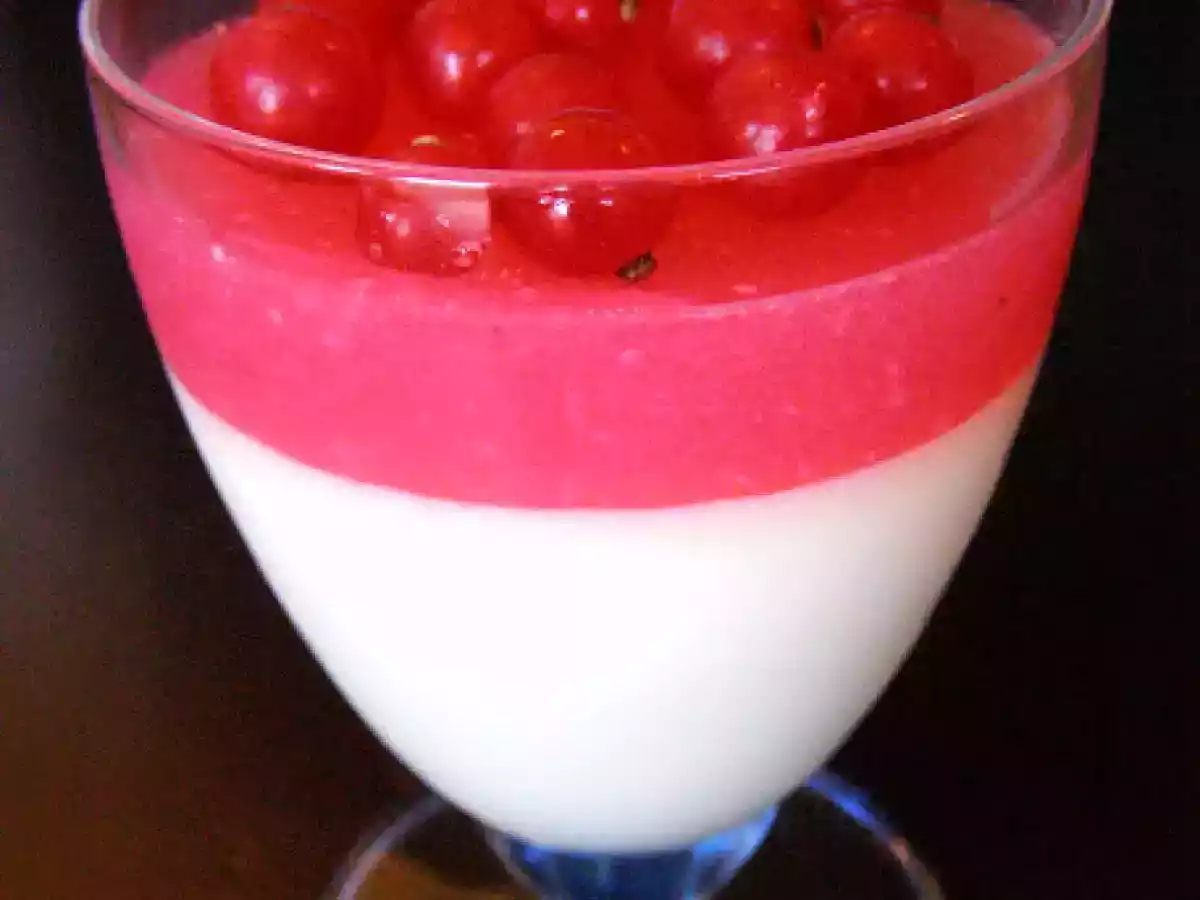 Panna cotta de groselha