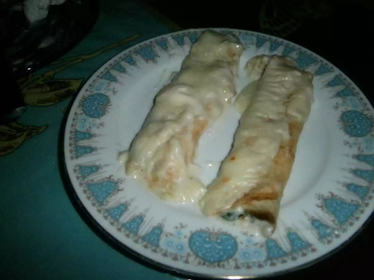 Panqueca de espinafre com queijo