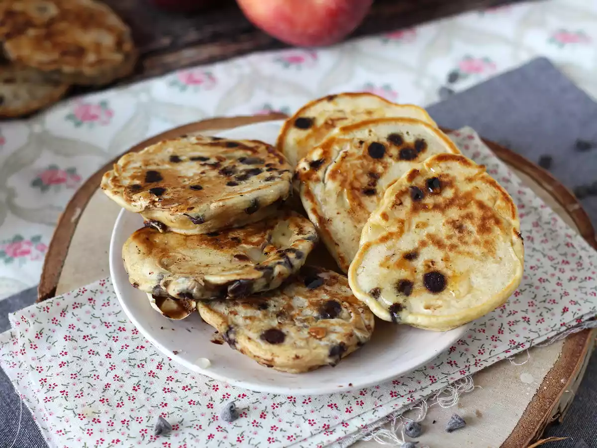 Panqueca de maçã sem adição de açúcar
