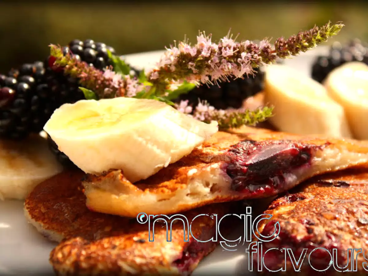 Panquecas de amora e banana - foto 3