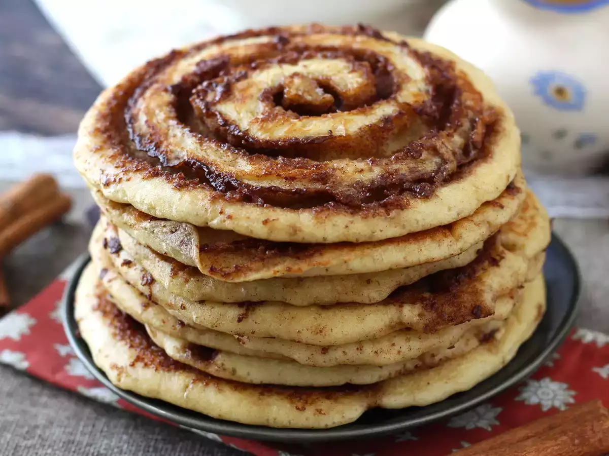 Panquecas de canela ao estilo Cinnamon Roll - foto 5