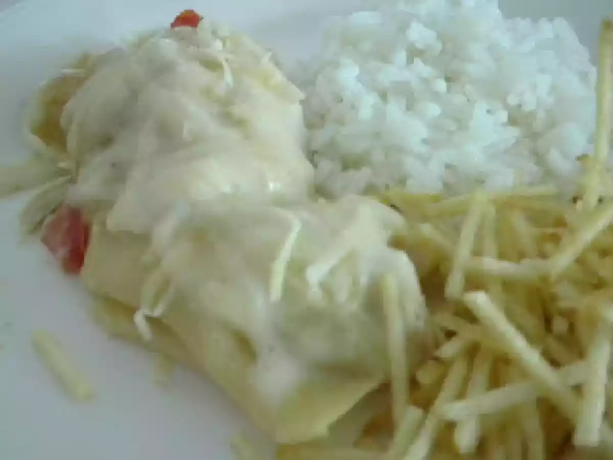 Panquecas de frango ao molho branco - foto 3