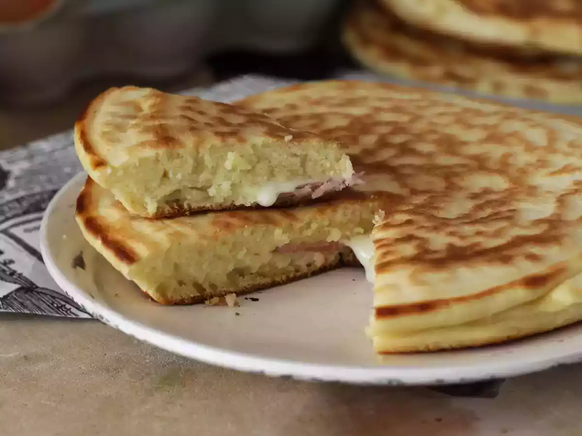 Panquecas de queijo versão croque monsieur - foto 2