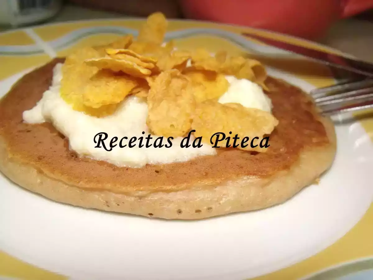 Panquecas light de maçã com creme de iogurte natural - foto 2