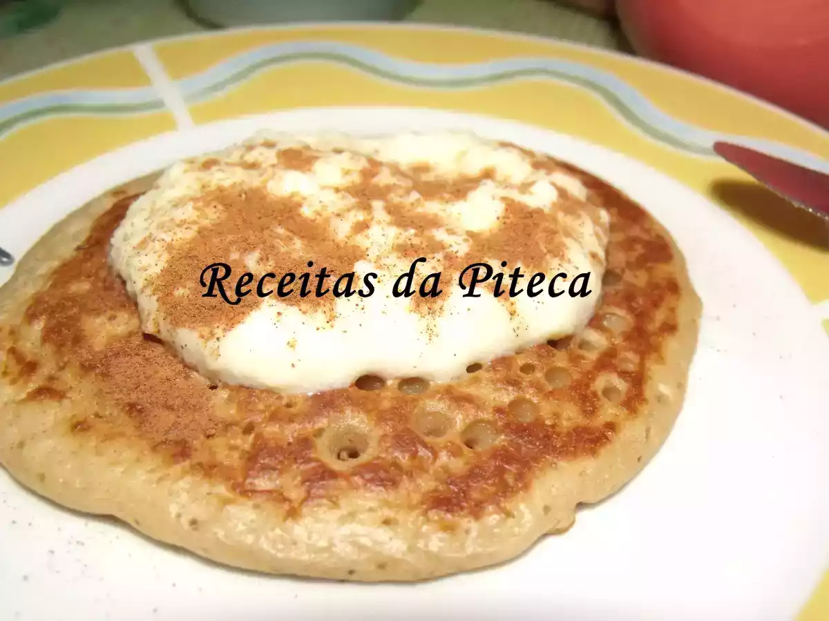 Panquecas light de maçã com creme de iogurte natural - foto 3