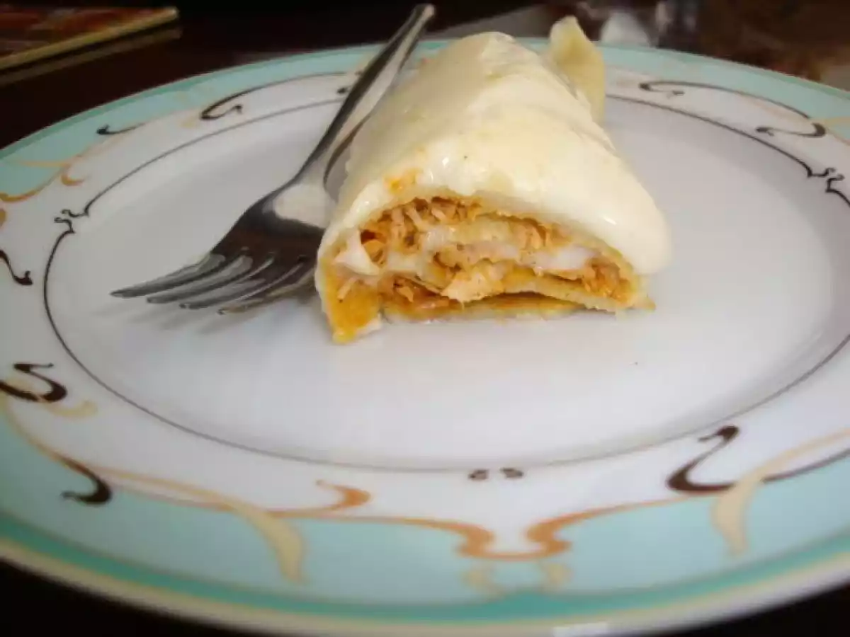 Panquecas salgadas de frango