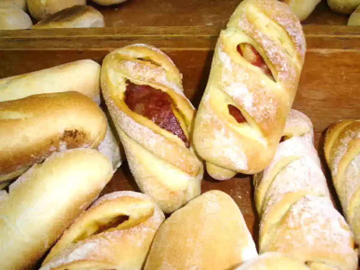 Pão com Chouriço - Aula de Panificação