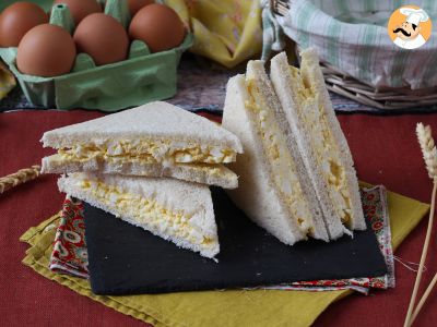 Receita Pão com ovo, o famoso sanduíche japonês tamago sando