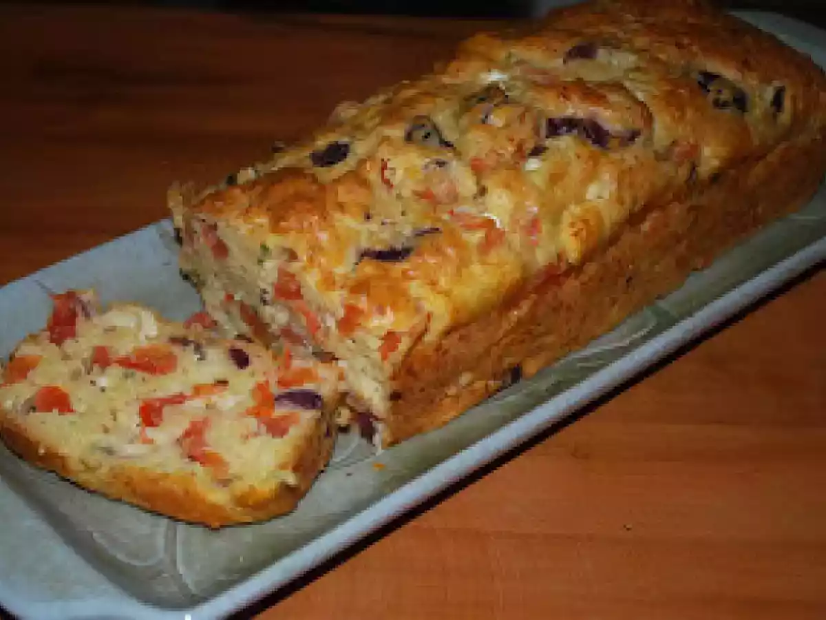 Pão de azeitonas pretas (Cake aux olives noires)