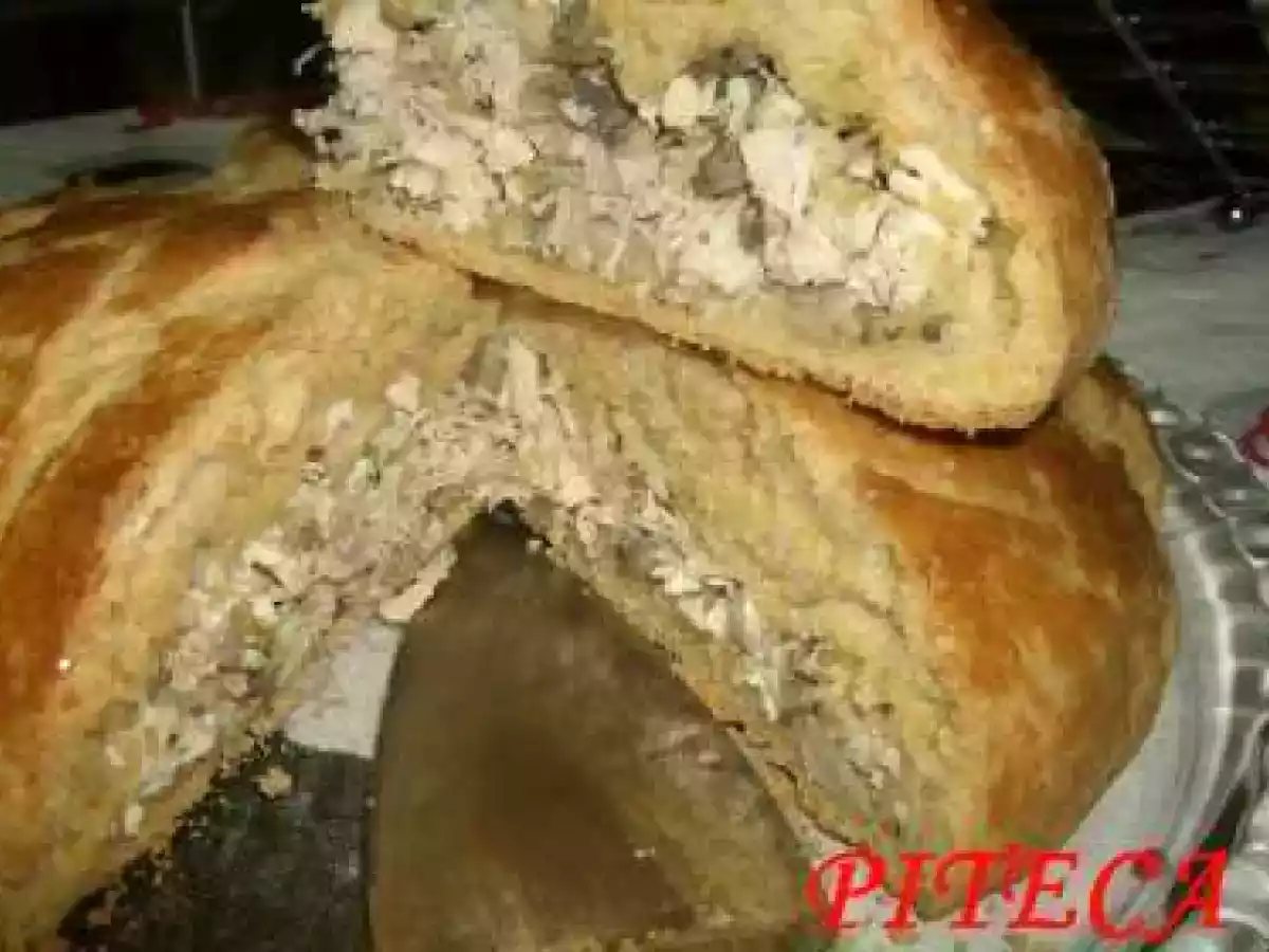 Pão de frango com cogumelos