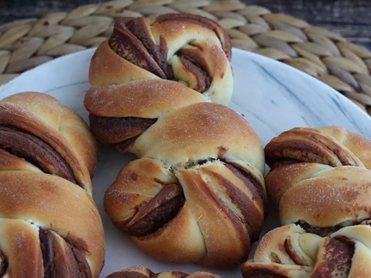 Pão doce de chocolate trançado (brioche de chocolate) - foto 3