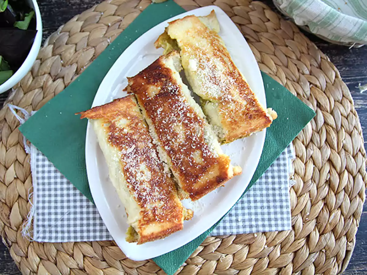 Pão perdido ao pesto