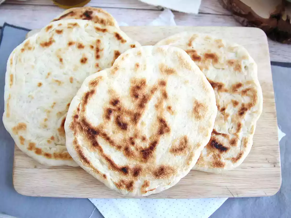 Pão pita / Pão Sírio na frigideira - foto 3