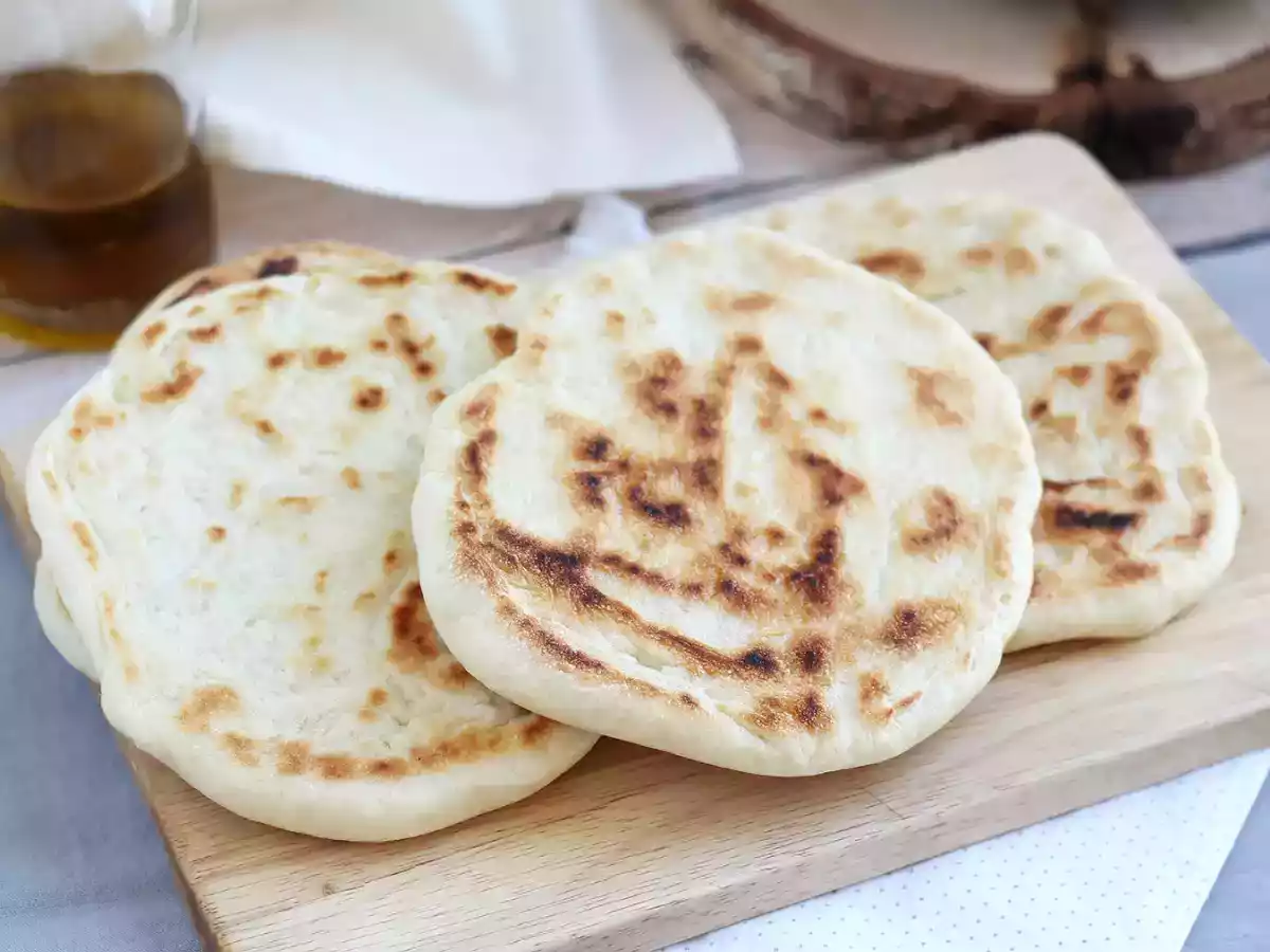 Pão pita / Pão Sírio na frigideira - foto 5