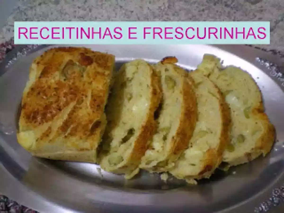 Pão recheado com queijo e azeitonas