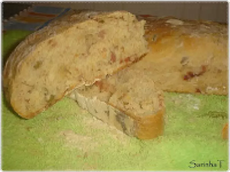 Pão Rústico de Chouriço, Bacon e Azeitonas, foto 5