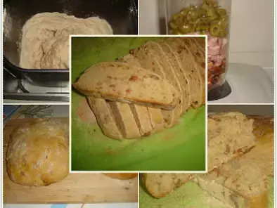 Pão Rústico de Chouriço, Bacon e Azeitonas