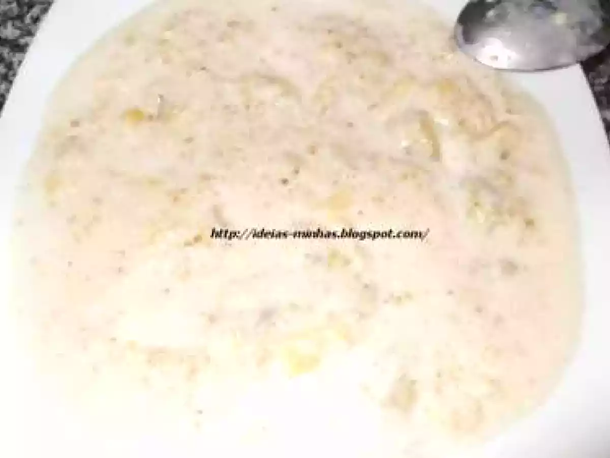 Papa de aveia com fruta
