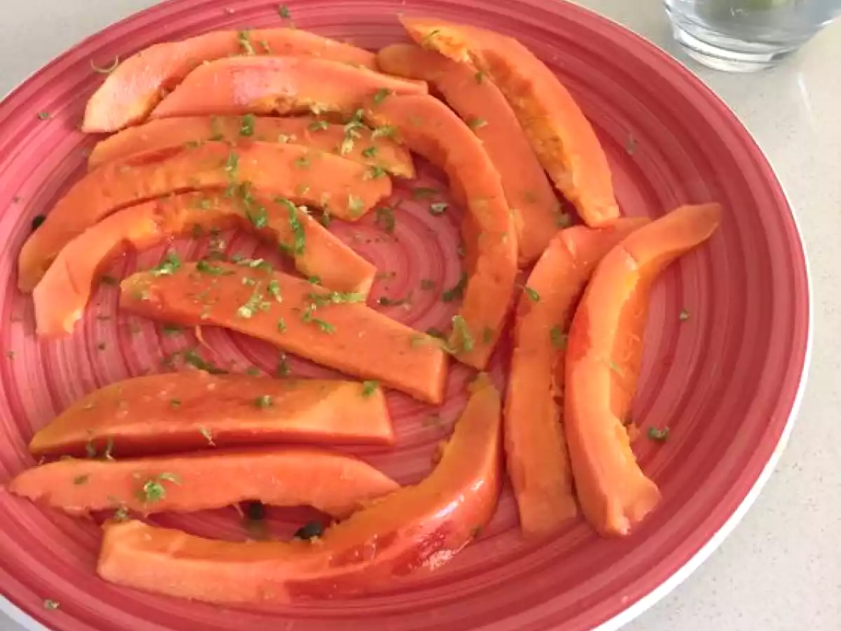 Papaia com lima